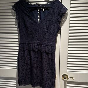 Joie, SZ L, Elegant Navy Lace Dress